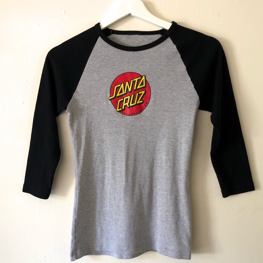 Santa Cruz baseball 3/4 sleeve shirt